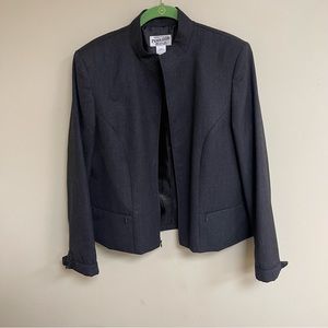 Vintage Women’s Pendleton Virgin Wool Zip Up Grey Blazer Size L